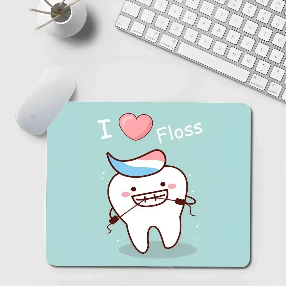 Small Dentist Tooth Desktop Desk Mat Kawaii Square mouse pad Gaming Accessories Writing Pad Writing Desk Mats