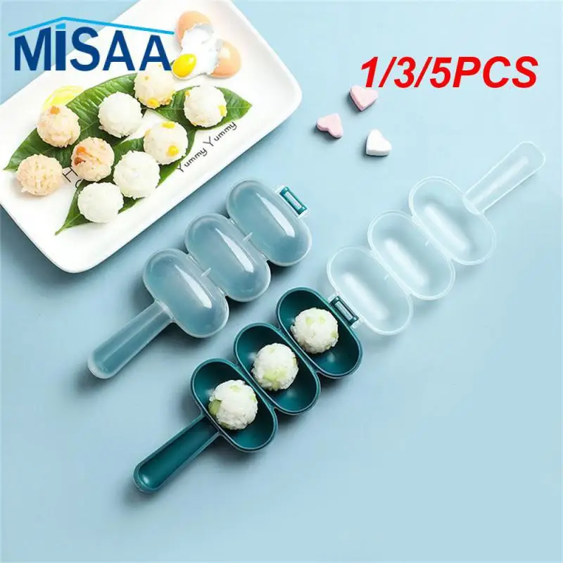 1/3/5PCS Mold Creativity Rice Ball Dark Green Kitchen Tools Creative Rice Ball Mold Baby Food About 17*6.5cm Sushi Tools