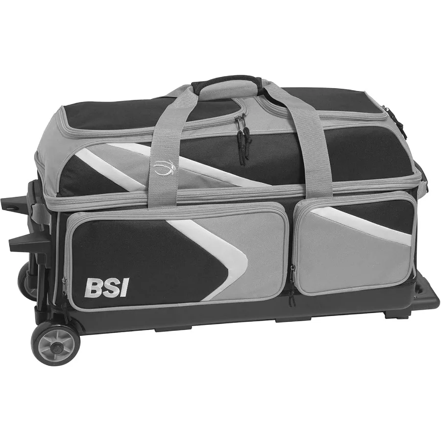

BSI Dash Roller Bowling Bag with Smooth Rolling Wheels Padded Ball Compartment Retractable Locking Handle and Shoe Pocket for E