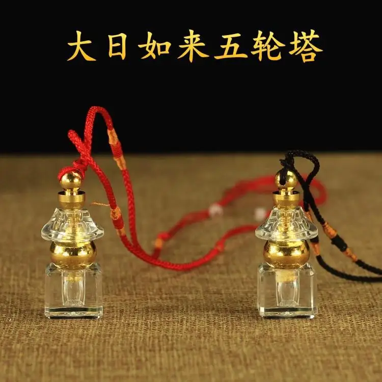 All Tathagata Heart Crystal Pendant Treasure Jar Pagoda Five Wheel Pagoda Pendant with Ganlu Pill