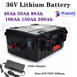 36V 40Ah 50Ah 80Ah 100Ah 150Ah 200Ah  lithium ion battery pack for 4000W 2000w tricycle scooter boat Solar energy EV