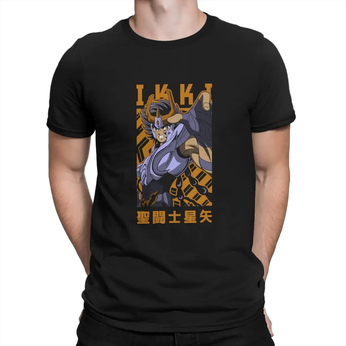 Phoenix Ikki-1 Men TShirt Saint Seiya O Neck Tops Fabric T Shirt Humor Top Quality Birthday Gifts