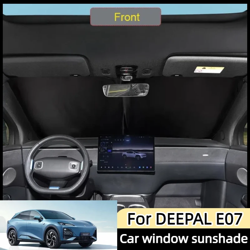 

For CHANGAN DEEPAL E07 2025-2026 Car Black Windows Privacy Sunshade Anti-UV Heat Insulation Protect Cover Interior Accessories