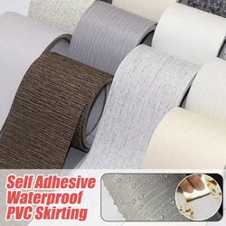 5M PVC Waterproof Self-Adhesive Baseboard Wall Sticker Living Room Kitchen Bathroom Corner Windowsill Waistline Thick Wallpaper