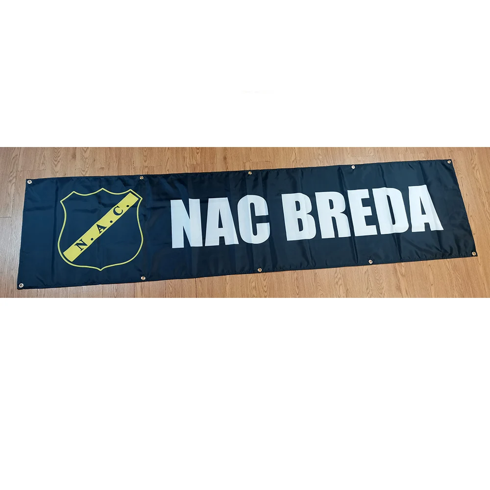 Holland NAC Breda Flag Black 60x240cm Decoration Banner for Home and Garden