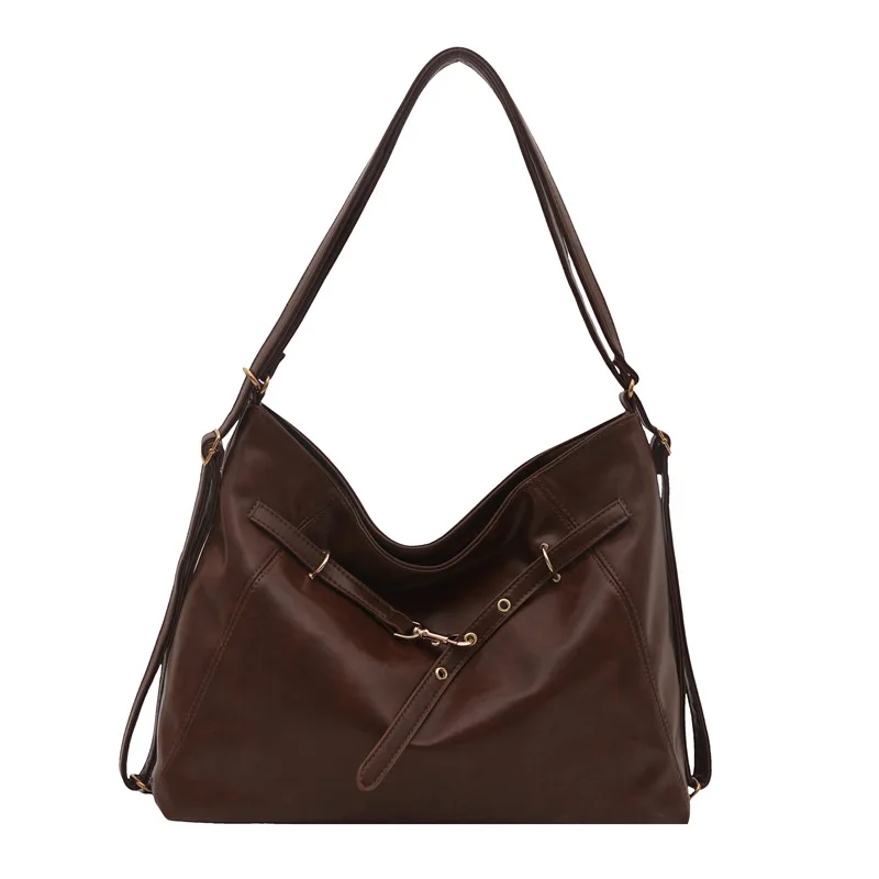 حقيبة كروس كلاسيكية من جلد البولي يوريثان بسعة كبيرة Harajuku Y2K حقيبة كتف نسائية مقاومة للماء على الطراز الكوري حقيبة حمل للطلاب #6