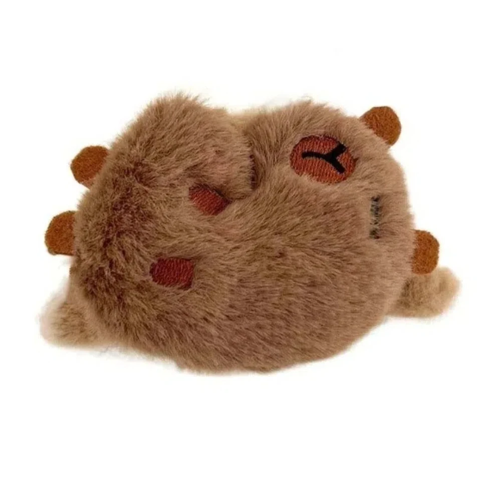 

Large Capybara Shark Clip Elastic Plaid Bow Cartoon Animal Hair Clip Pleated Crooked Head Hair Loop Work