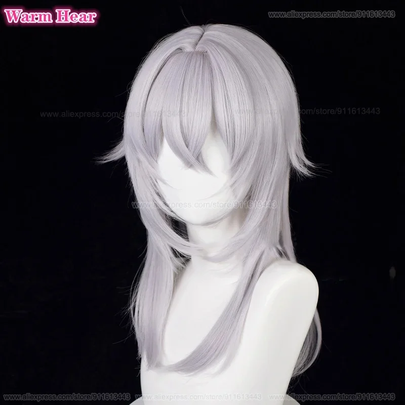 d;4'v\6.h/FF14 Themis Synthetic Long 52cm Silver Grey Cosplay Anime Wig Heat Resistant Hair Halloween Part6;j'3\s,9'b/