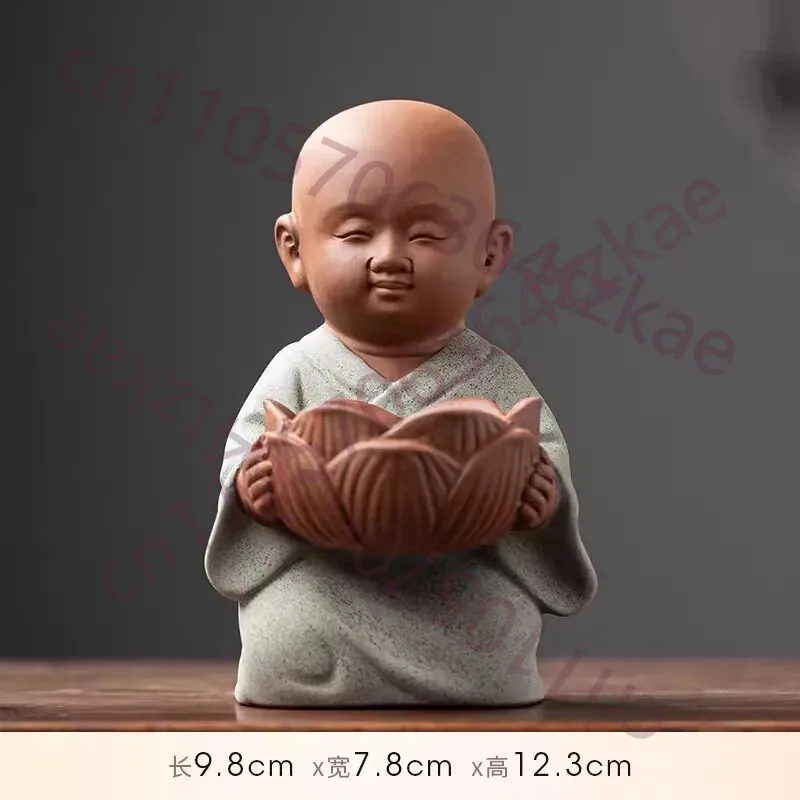 

Ceramic Zen Little Monk Candlestick, Tea Light Holder, Buddha,Fengshui