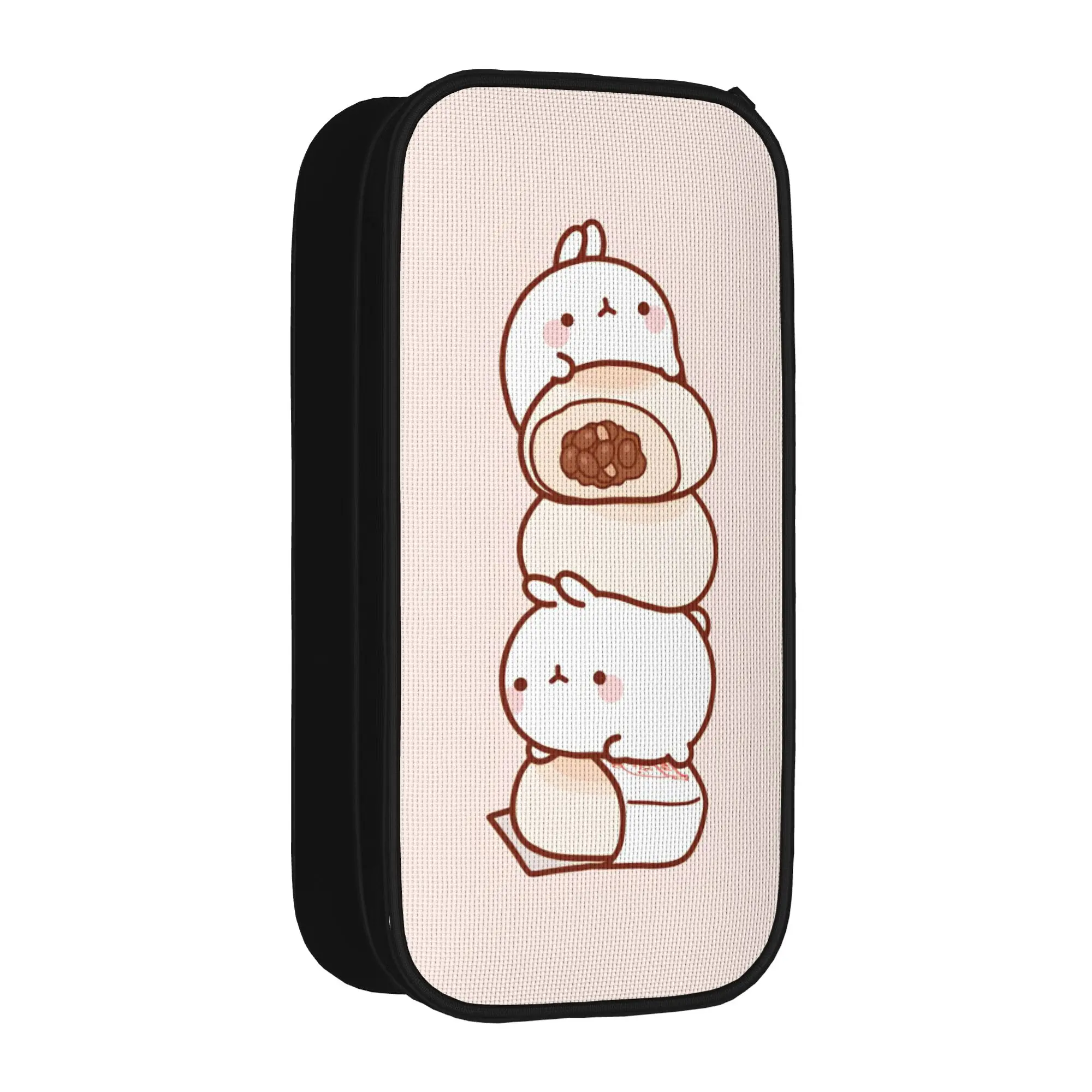 Cartoon M-Molangs Pencil Cases  Pen Holder Pencil Bags Girls Boys Large Storage Students School Cosmetic Pencilcases