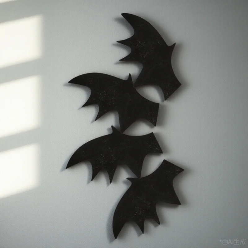 Embellissements d'ailes de chauve-souris pour bricolage, 50 pièces, ailes d'halloween en tissu Non tissé pour pinces à cheveux, vêtements, chaussures, décoration