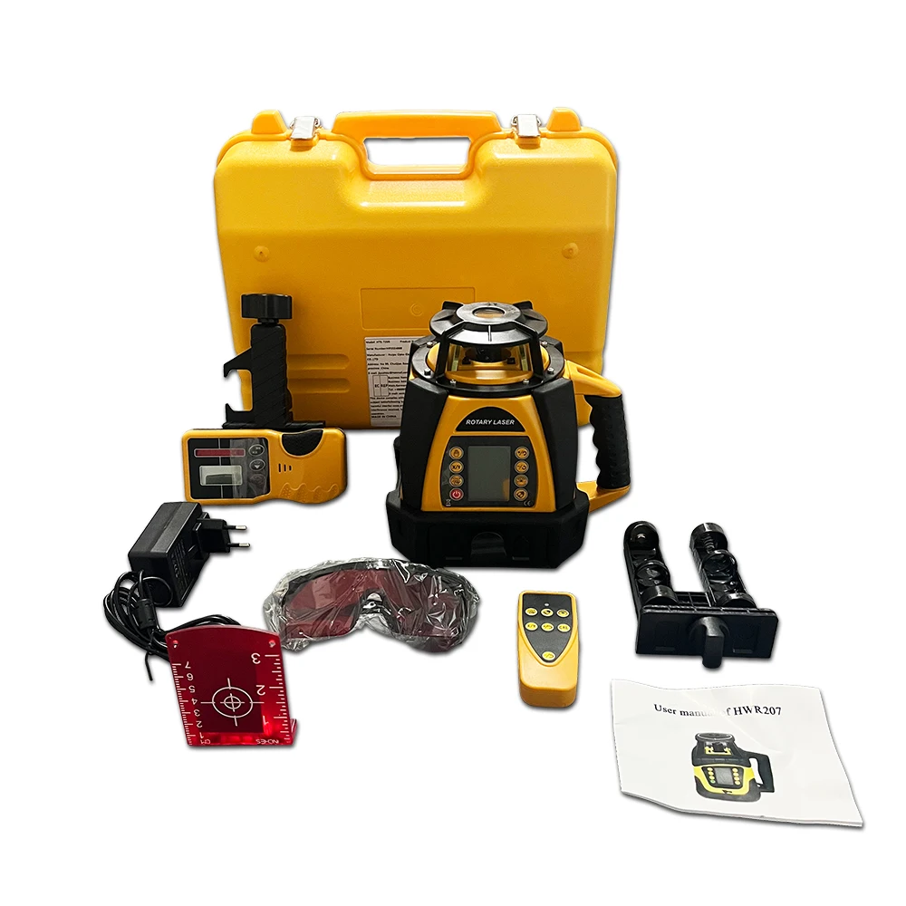 High Accuracy Self-leveling 600m Range Red beam Automatic Self-leveling  Rotary Laser Level with LCD