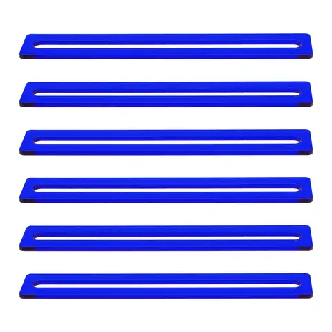 6Pcs Colored Reading Guide Strips Acrylic Dyslexia Overlay Bookmarks Reading Tracking Tools for Students Classroom and Home