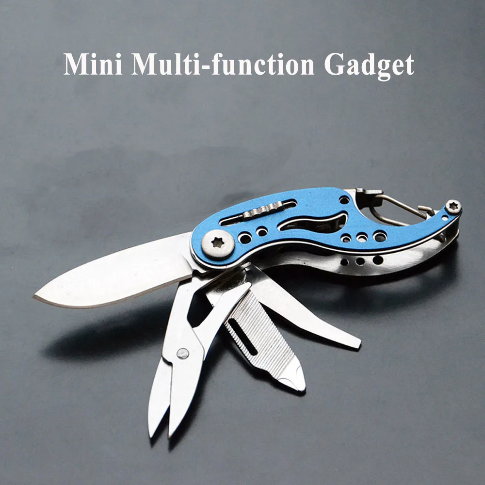 Imagem -03 - Mini Bolso Suíço Chaveiro Faca 3cr13mov Bolso Jackknife Box Cutter Multitool Gadgets de Sobrevivência ao ar Livre Bonito Camping Edc