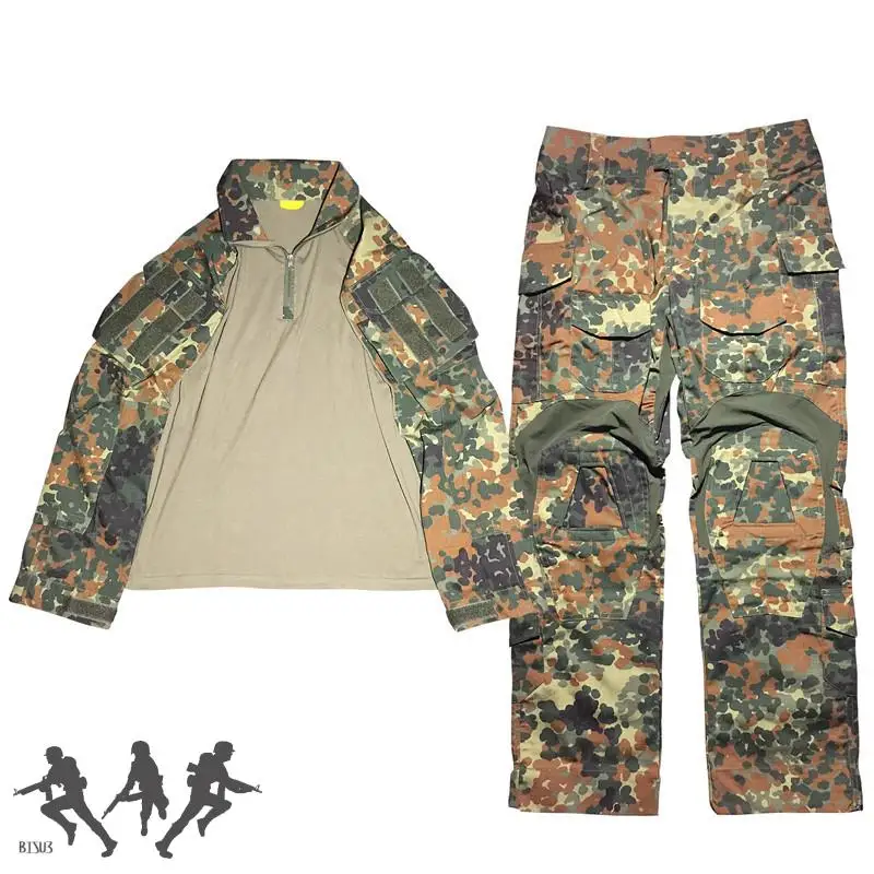 Tiger spot camouflage G3 frog suit German spot camouflage tactical set field set  training work suit