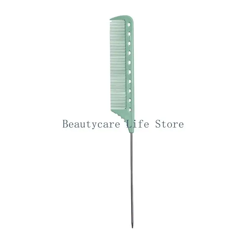 652C Tail Comb Parting Rattail Combs Teasing Fine Tooth Comb with Metal Pintail