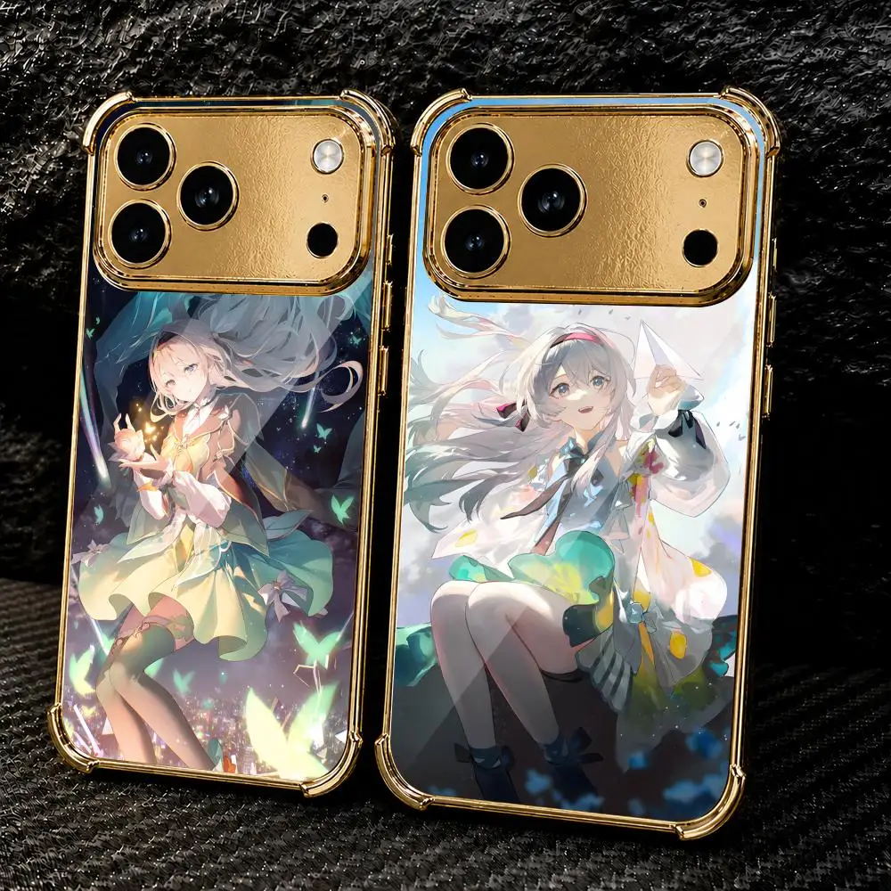 Чехол для телефона Firefly H-Honkai Star Rail для iPhone 17 16 15 14 13 12 Pro Max Plus с гальванизированным металлическим каркасом и защитой углов Airbag