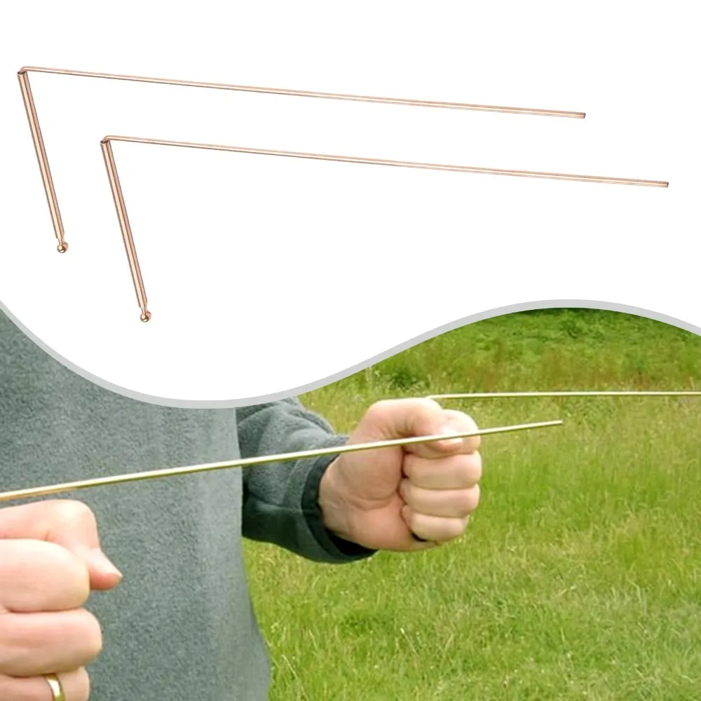 

1 Pair 99.9% Pure Copper Metal Detector Rod Flexible Water Witching Portable Dragon Seeking Detachable Tool Dowsing Rod Tool