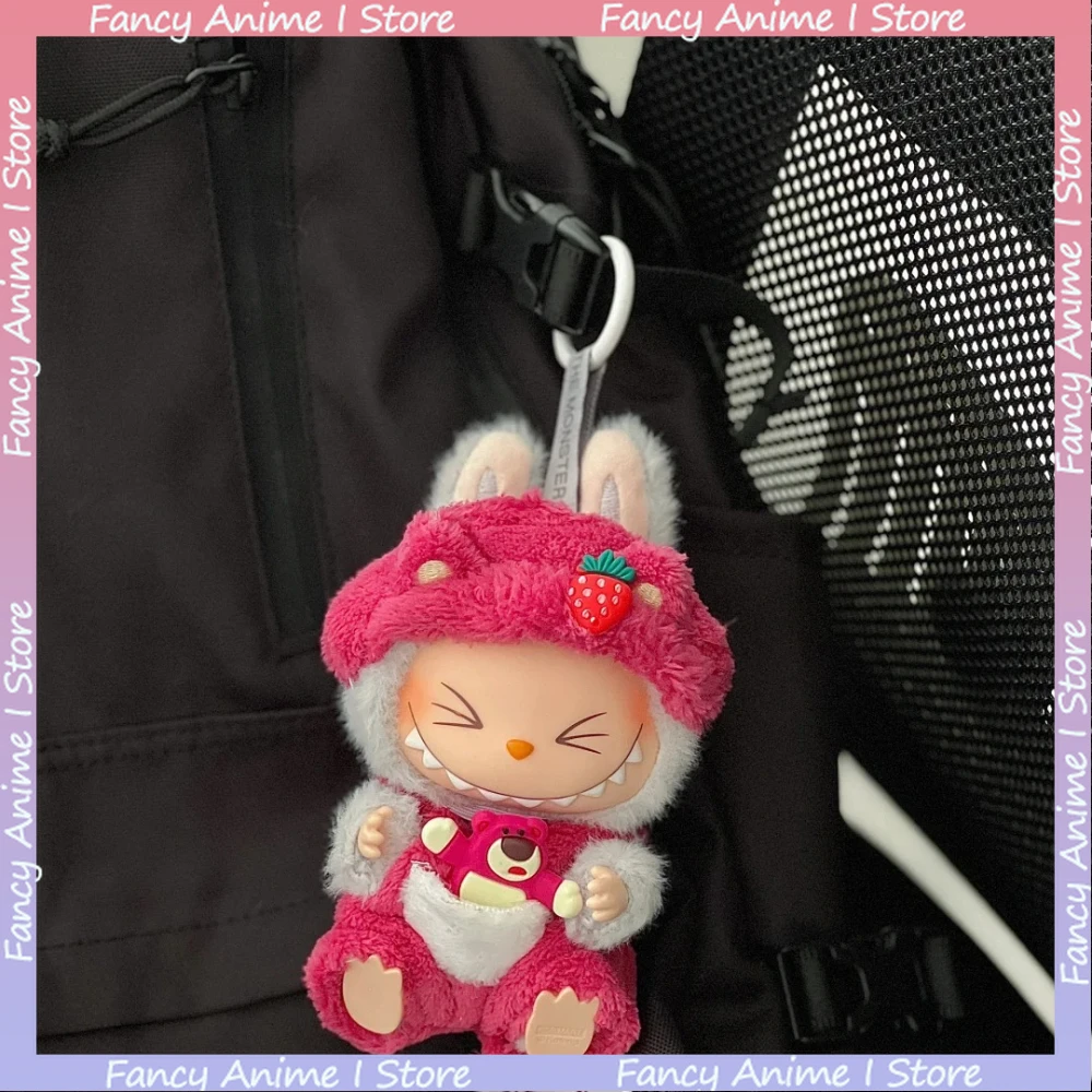Ropa de muñeca Labubu de dibujos animados, disfraz de Lotso bonito, conjuntos de ropa de muñeca de peluche Kawaii para muñeca V1 V2 V3 Labubu, regalos de navidad