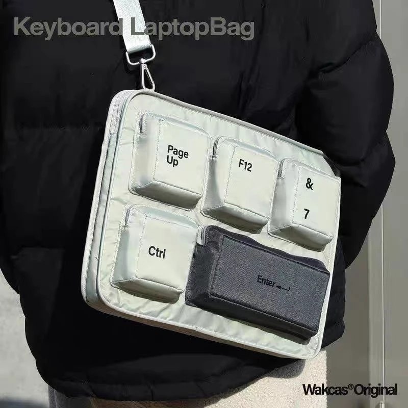 Creative Laptop Bag Keyboard Style Fits 13 To 16 Inch Notebook Soft Design Shoulder Case For Students And Daily Commute