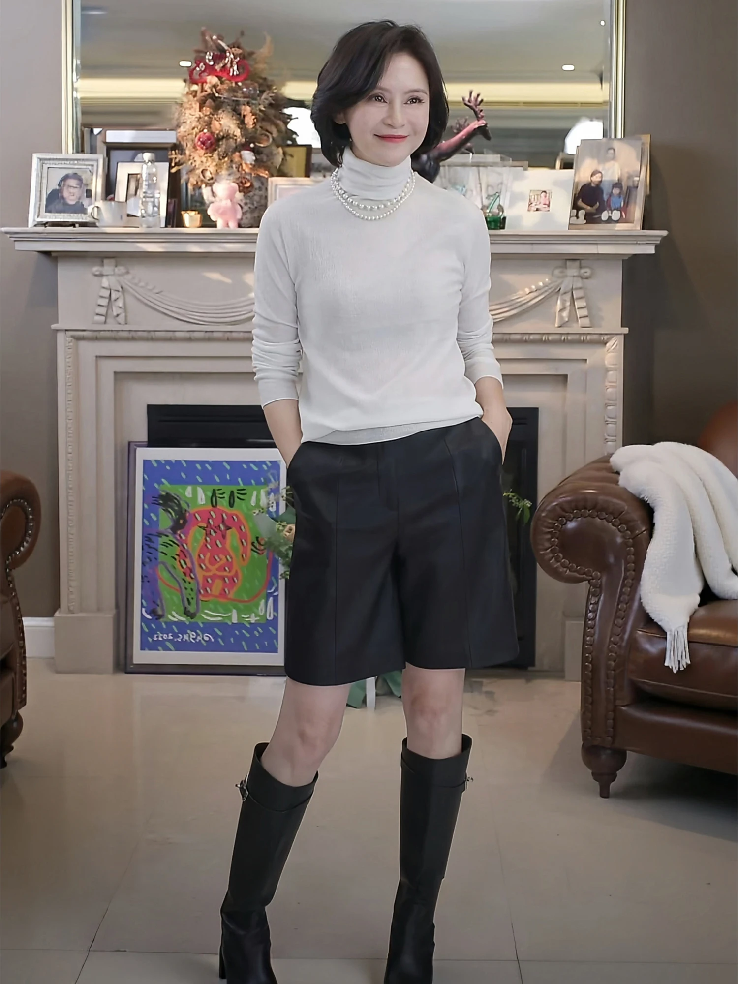 

Early Autumn Knitted Sweater 8 Needle Sl Silk Silk Camere Yarn Dyeing Base Layer Woolen Knitwear for Women