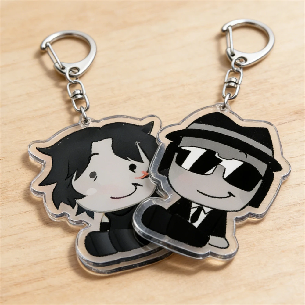 Popular Game Chibis Two Time Chance Keychain Accessories Bag Charms Elliot  Gamer Keyrings Jewelry Fans Freinds Gaming Gift