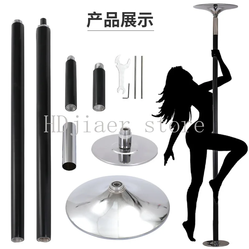 

Steel pipe dance, black silicone anti slip rotating dance pipe dance studio, portable mobile abdominal support for home use