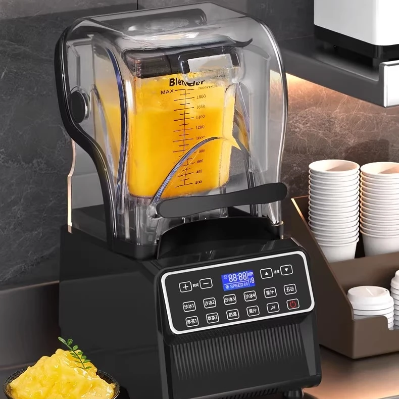 Professional Kitchen Appliance Electric Blender Ice Crusher Fruits Juice Mixer Soundproof Blender for Commercial Use