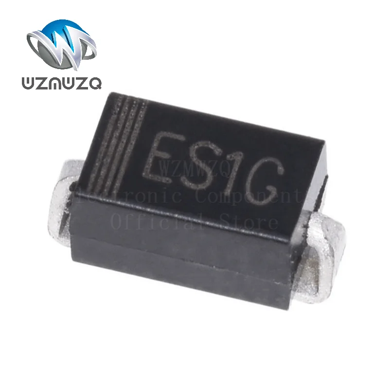 100PCS ES1D ES1G ES1J ES1M ES2D ES2G ES2J ES2M SMA DO-214AC 1A 200V 400V 600V 1000V SMD Diodes Superfast Recovery Rectifier