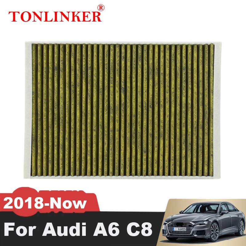 TONLINKER Cabin Filter 4M0819439B For Audi A6 C8 5th S6 RS6 A6Allroad Quattro 2018 2019 2020 2021 2022-Now 4K Car Accessories