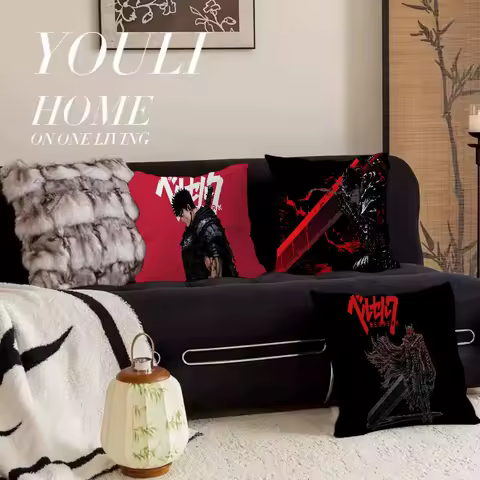 Berserk Guts Cushion Cover Inches Farmhouse Decor Home Throw Pillow Covers for Couch Decorations