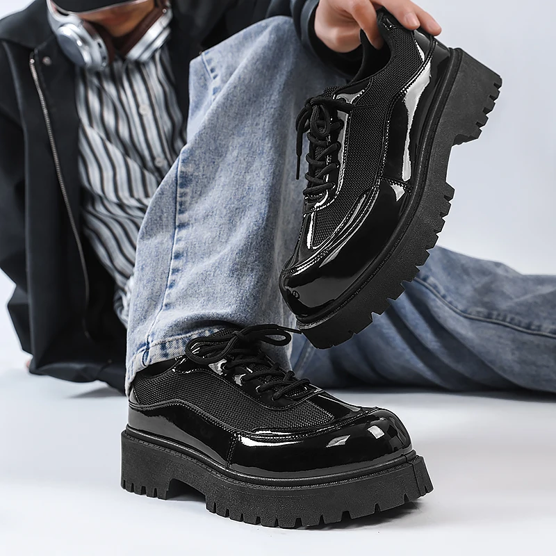 

Деловая кожаная обувь, мужские повседневные модельные туфли на четыре сезона, защитная обувь на мягкой подошве, модная кожаная обувь больших размеров, рабочая обувь