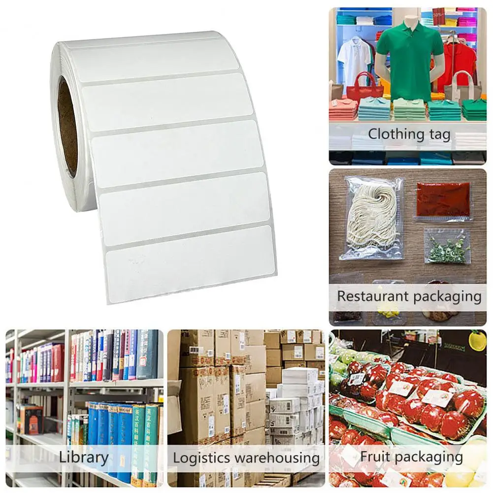 อุปกรณ์ทำครัวภาชนะบรรจุอาหารติดตู้เย็นกันน้ำลอกออกได้มีกาวในตัว1ม้วนสติ๊กเกอร์บาร์โค้ดติดในตู้เย็น