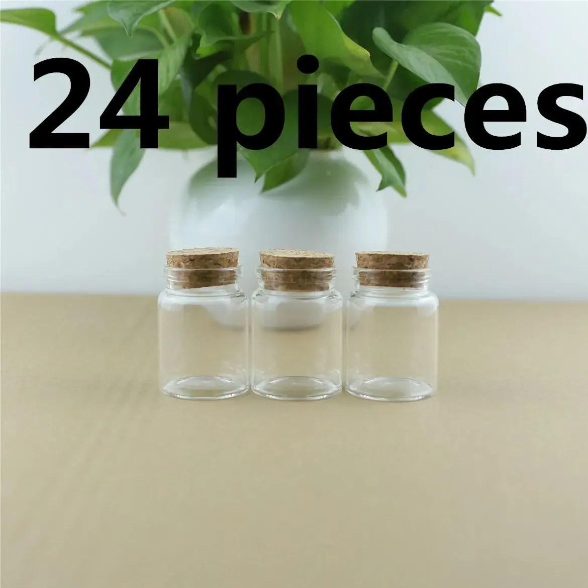 24 PCS 26*37*50mm 30ml Mini Glass Bottles Spice Storage Jars Corks spicy Bottle Containers tiny jars Vials With Cork Stopper