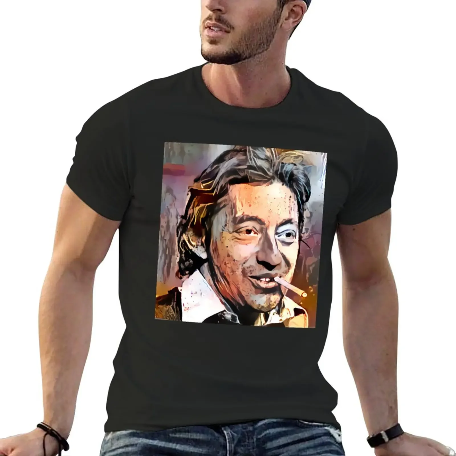 

Serge Gainsbourg classique T-Shirt aesthetic clothes boys animal print blacks mens graphic t-shirts