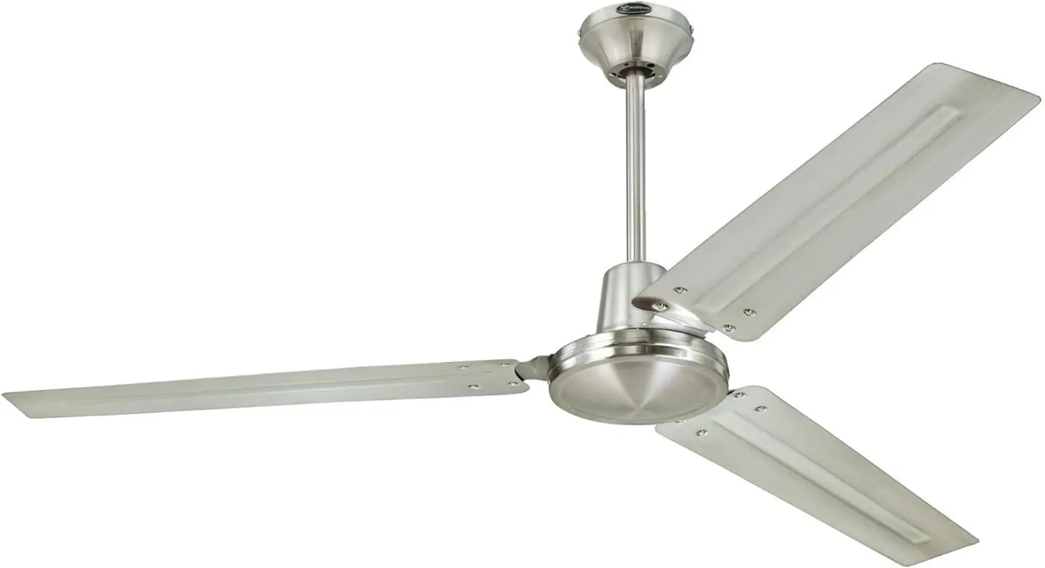 7861400 Industrial 56-Inch Three Indoor Ceiling Fan, Brushed Nickel Steel Blades