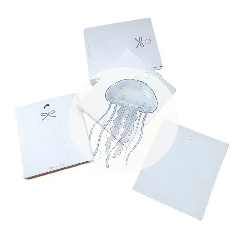 

[HS][HS]50PCS White Cardboard Hairpin Display Card Trinket Bow Packing Paper DIY Jewelry Hair Accessory Packaging Organizer