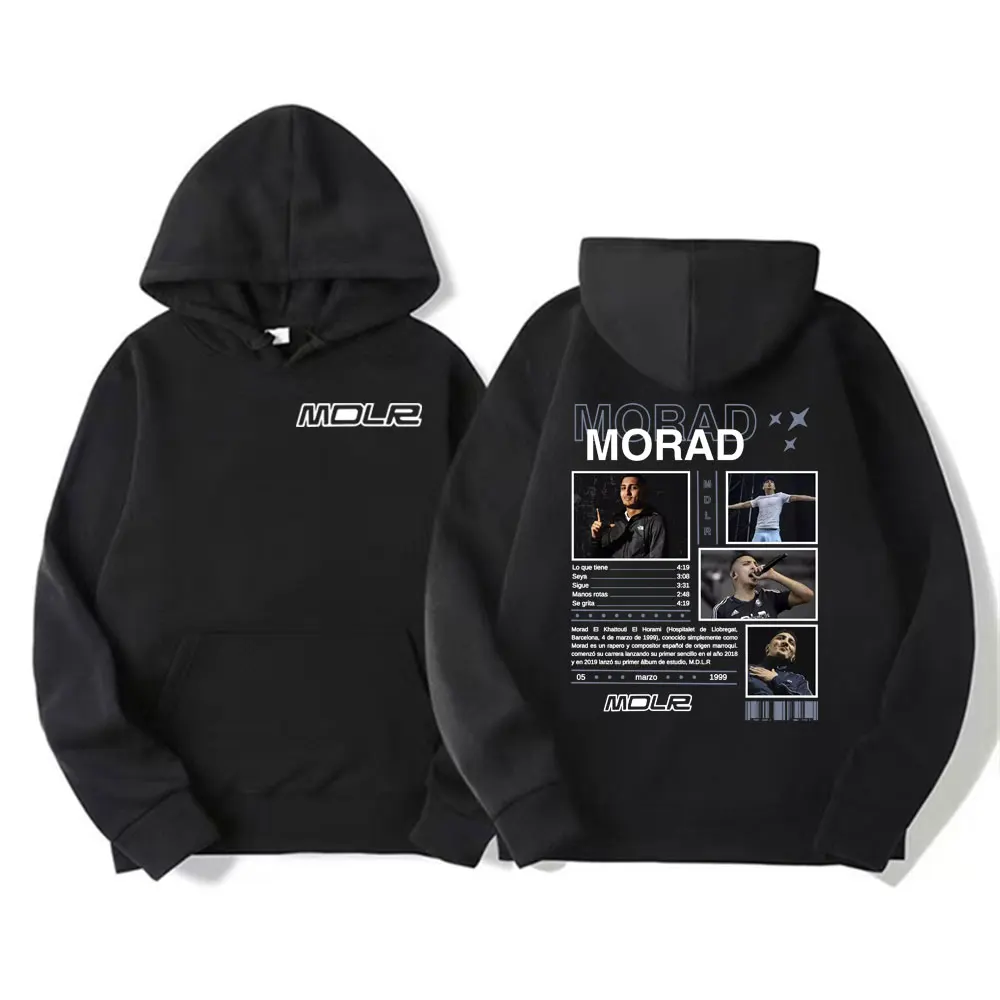 Rapper Morad MDLR 2025 Tour Cover Hoodie for Men Fashion Hip Hop Pop Music Street Fleece Hoodies Unisex Oversized Sweatshirts