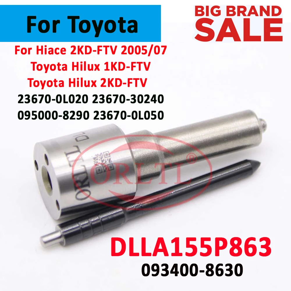 4PCS 093400-8630 Diesel Injector kITS Nozzle DLLA155P863 for Toyota Hilux 23670-0L020 23670-0L050 23670-39186 095000-5921