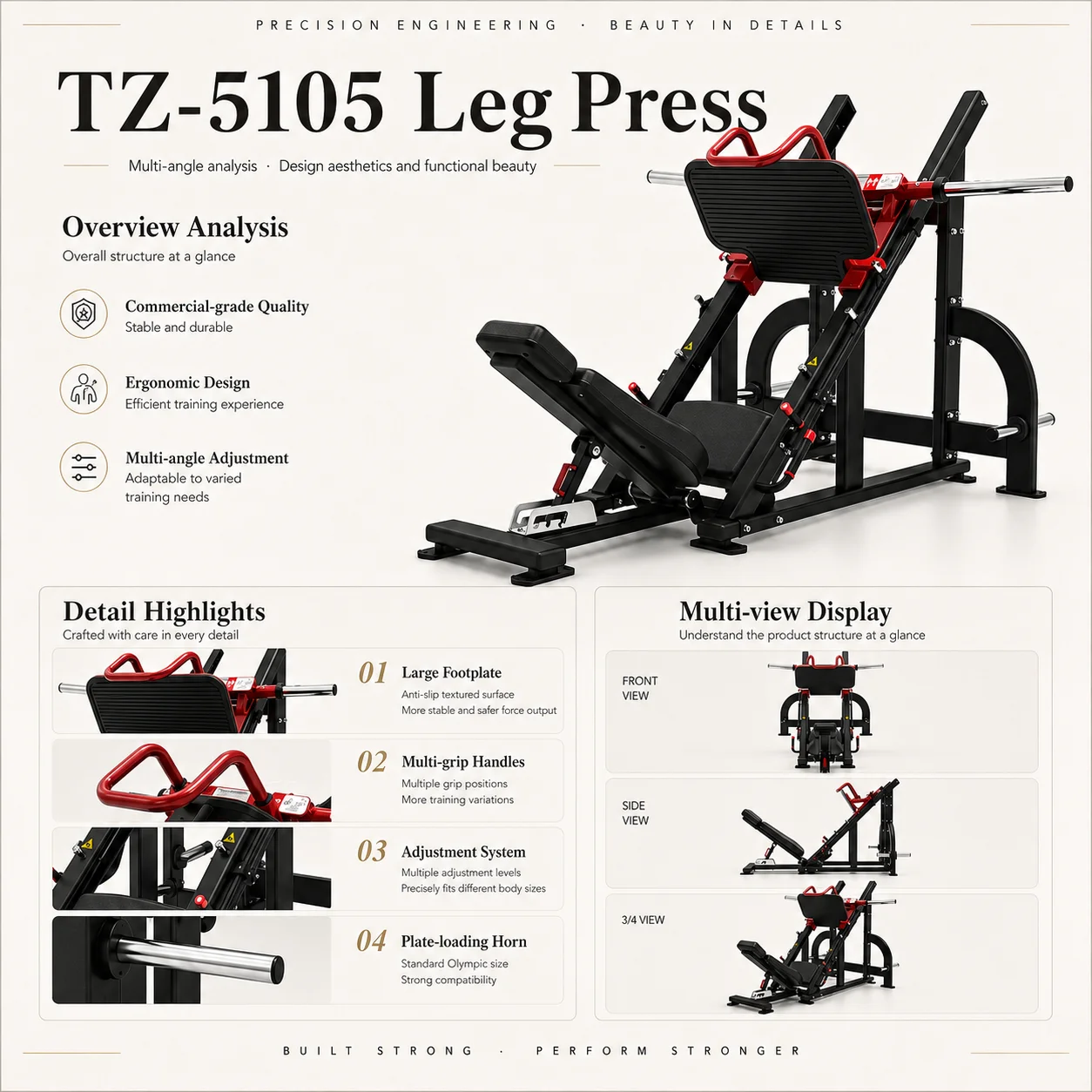 Máquina de prensa de piernas d - Heavy Equipment Gym reseña y precio