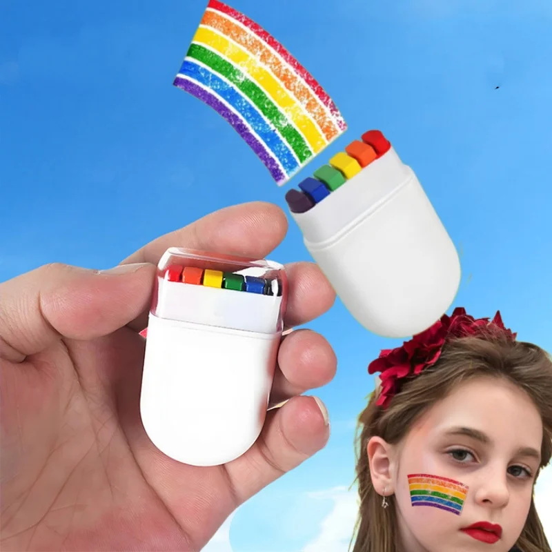 

Моющиеся нетоксичные мелки-карандаши для рисования радугой, реквизит для спортивных игр, игрушка для граффити, для фестивалей, вечеринок, выступлений, мероприятий для детей и взрослых