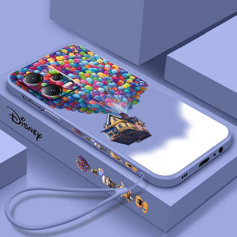 

Cartoon Fashion Cute UP For Xiaomi Redmi Note 14 13 13R 12 12R 11 11E 11T 11S Pro Plus 5G Liquid Left Rope Phone Case