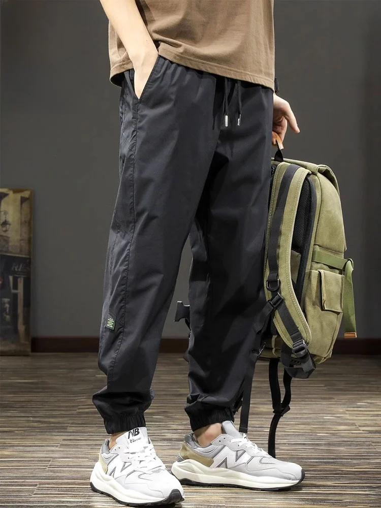 

Мужские повседневные брюки, новые летние спортивные брюки Sle Qui Dry, модные городские брюки свободного кроя, прямые брюки-карго