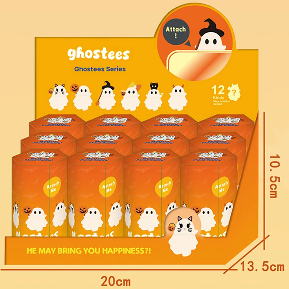

Small Figurines for Phone Halloween Ghost Smartphone Figurine Halloween Mini Model Doll Peel-and-stick Ornament Gift