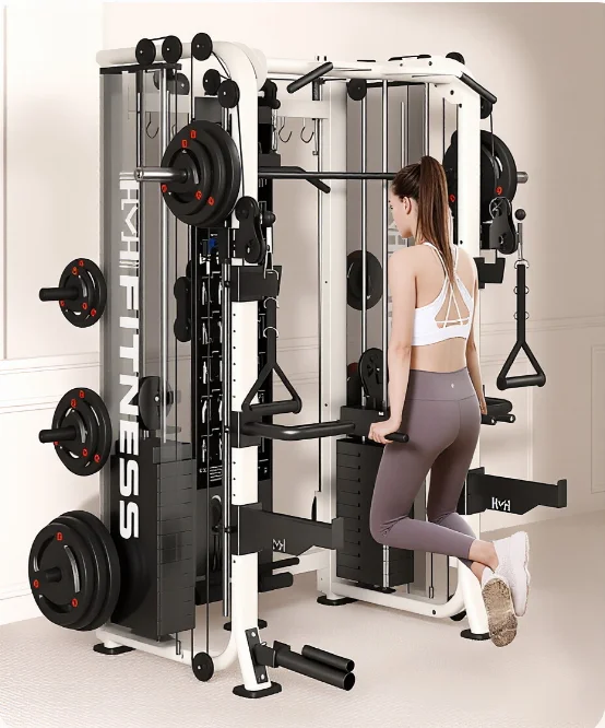 Commercial Smith Machine Functional Trainer Combo All-in-One Power Rack Gym Equipment Strength Training Fitness