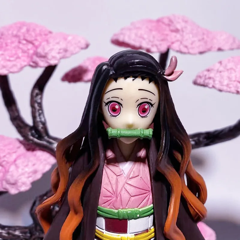 Authentische Dämonen töter Kirschblüten szene Nezuko Tanjirou Schmetterling Shinobu Mitsuri Action figur Modell Dekoration Statue