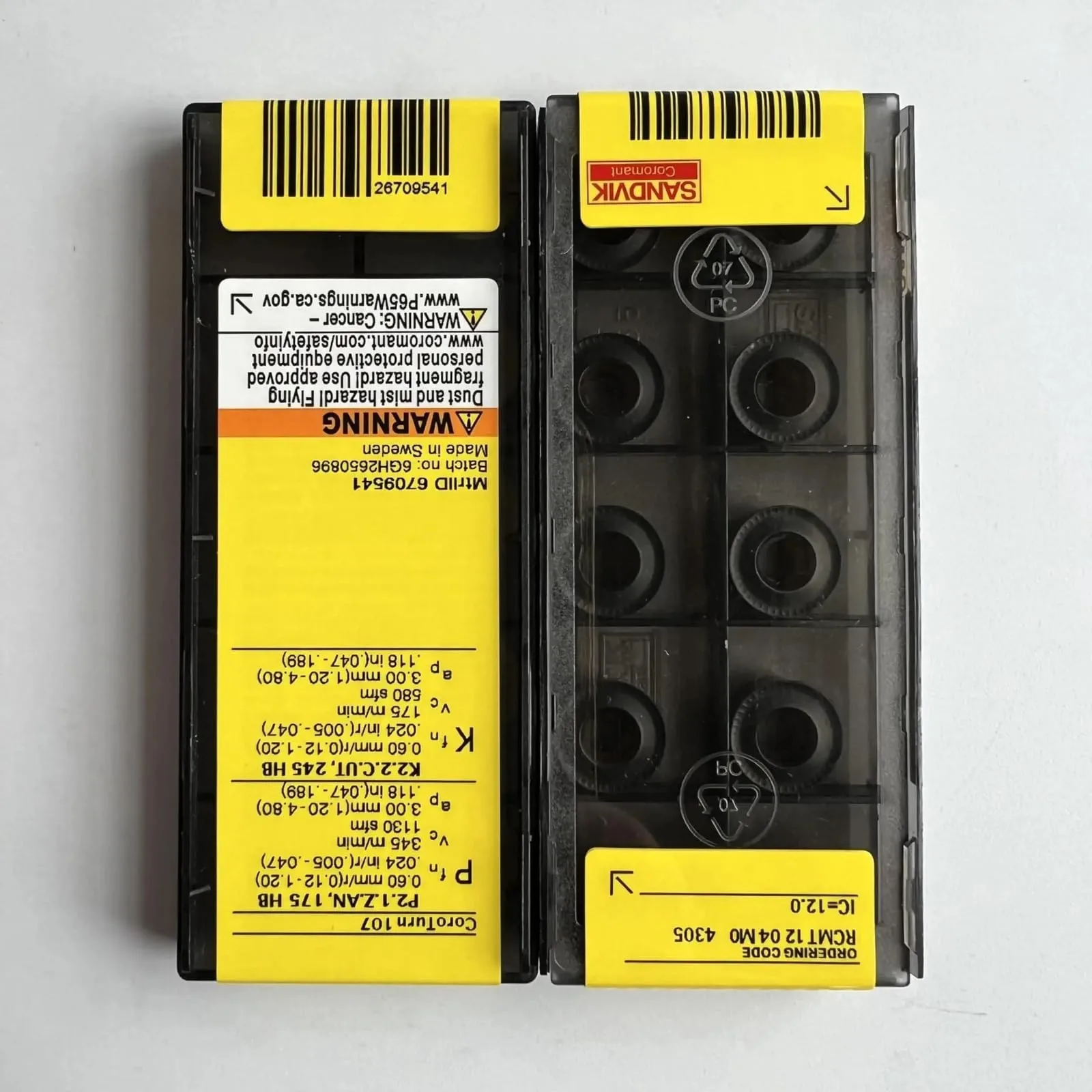 

Original SANDVIK / RCMT1204M0 4305 / Hard alloy CNC Blade 10 Pcs