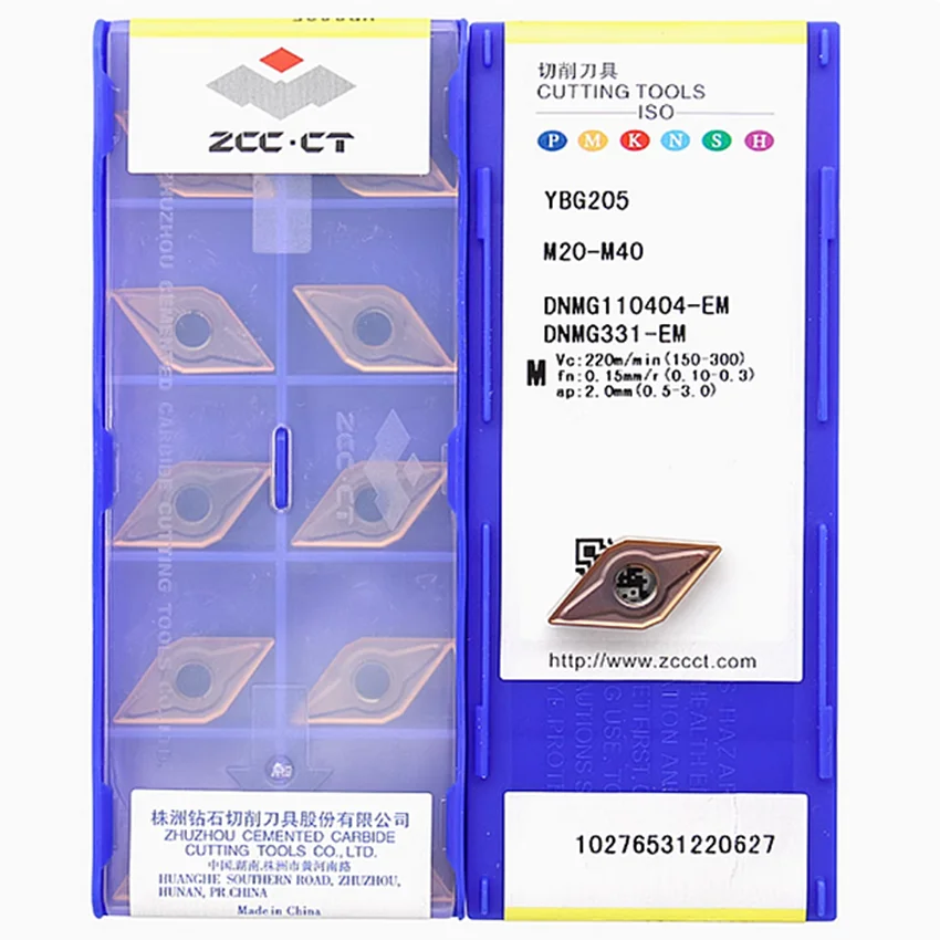 

DNMG110404-EM YBG205/DNMG110408-EM YBG205/DNMG110404-EM YBG205H/DNMG110408-EM YBG205H ZCC.CT CNC carbide inserts 10pcs/box