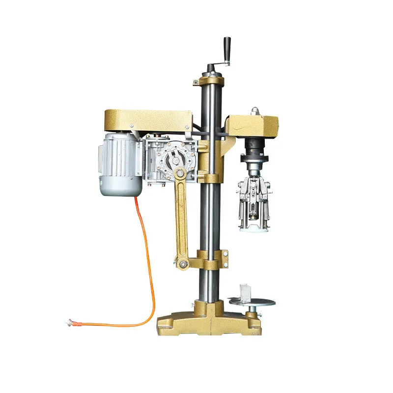 Threaded aluminum cap sealing machine, small semi-automatic liquor bottle capping machine