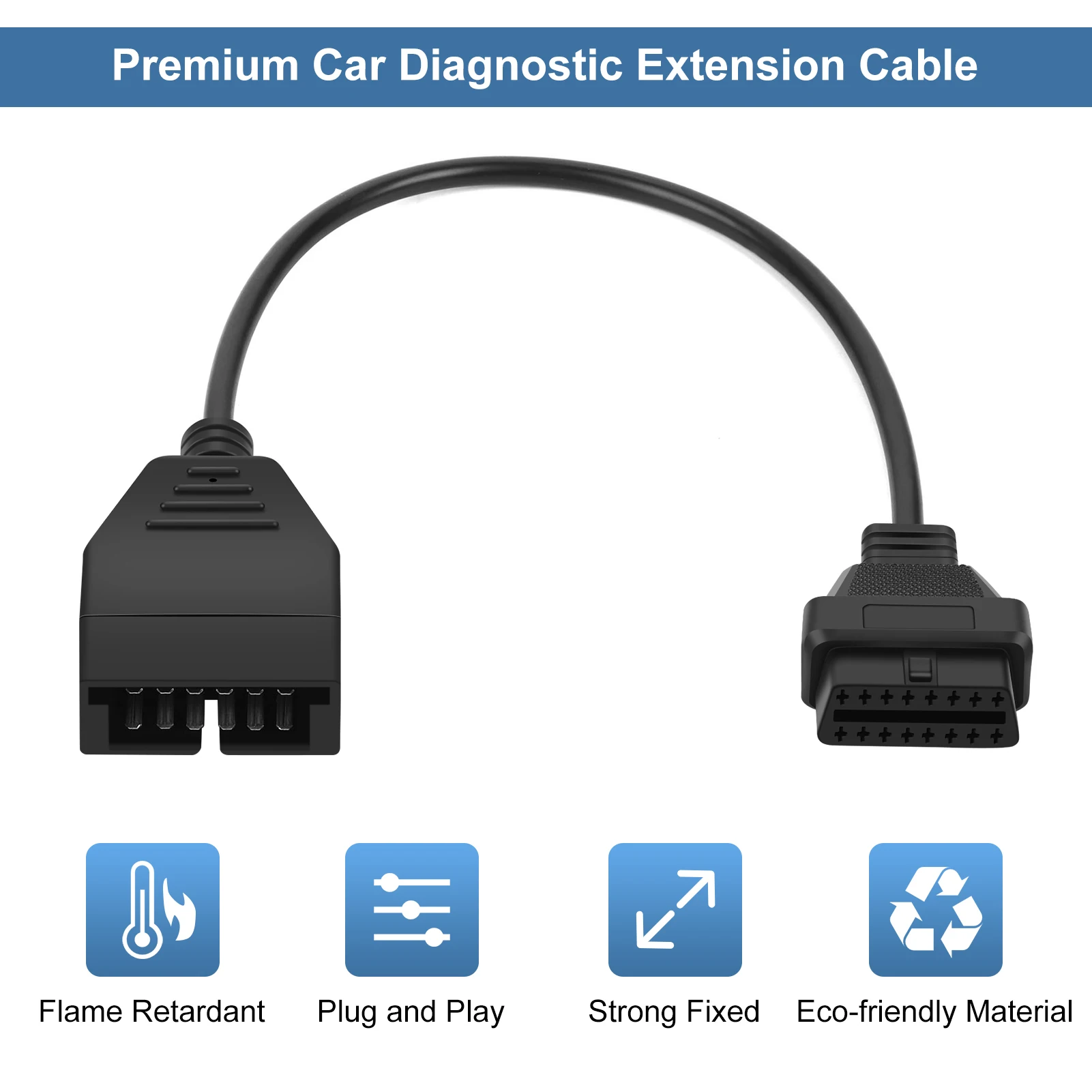 12 Pin OBD 1 To 16 Pin OBD2 Convertor Adapter Cable For Diagnostic Scanner For Gm Car Electronics Accessories Replacement Part